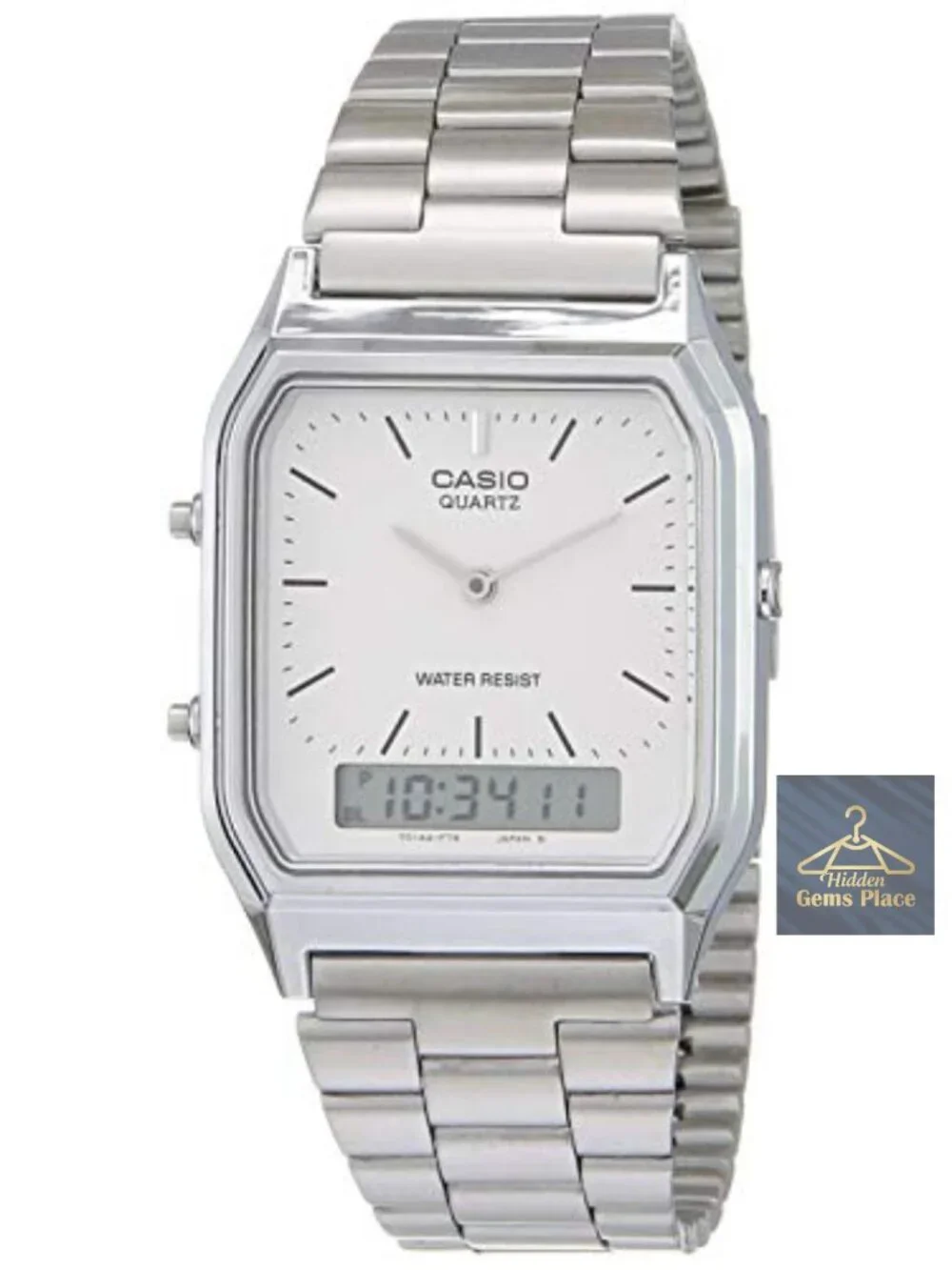 Casio Quartz Stainless Steel Chronograph Watch Alarm